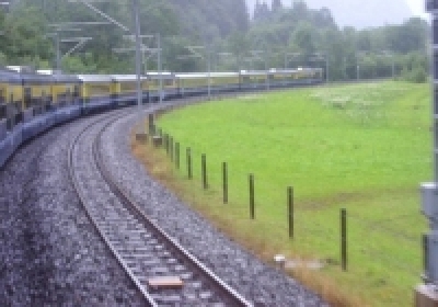 The electrified double track railway